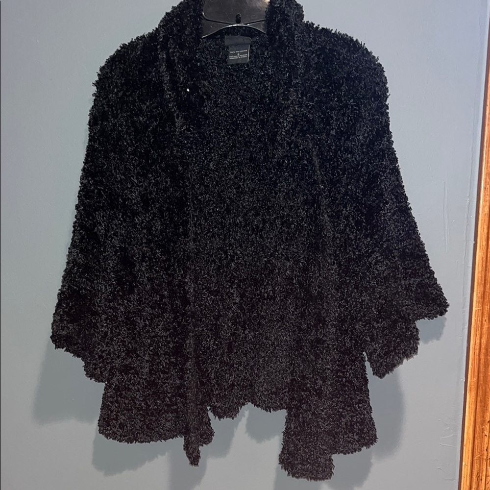 Cozy Black Fuzzy Sweater